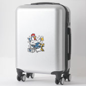 Grappig 4 juli Kip Bier Patriottisch Shirt Ontwerp Sticker (Koffer)