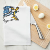 Grappig 4 juli kip bier patriottisch shirt ontwerp theedoek (Quarter Fold)