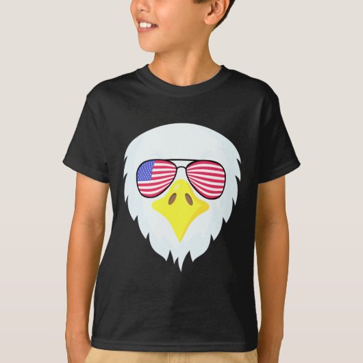 Grappig 4 juli Mannen Vrouwen Kinder Adelaar Ameri T-shirt (Voorkant)