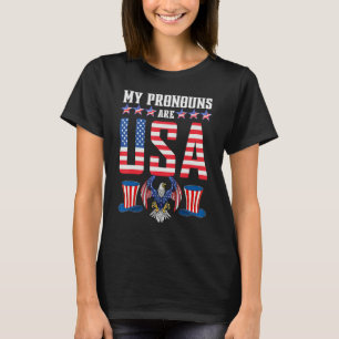Grappig 4 juli mijn voornaamwoorden zijn USA_1 T-shirt