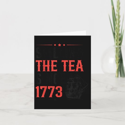 Grappig 4 juli morsen van de thee sinds 1773 Vier Kaart (Voorkant)
