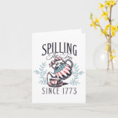 Grappig 4 juli morsen van de thee sinds 1773 Vier Kaart (Gele Bloem)