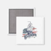 Grappig 4 juli morsen van de thee sinds 1773 Vier Magneet (Voorkant / Achterkant)