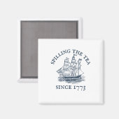 Grappig 4 juli morsen van de thee sinds 1773 Vier Magneet (Voorkant / Achterkant)