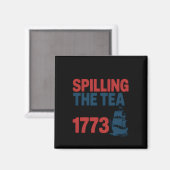 Grappig 4 juli morsen van de thee sinds 1773 Vier Magneet (Voorkant / Achterkant)