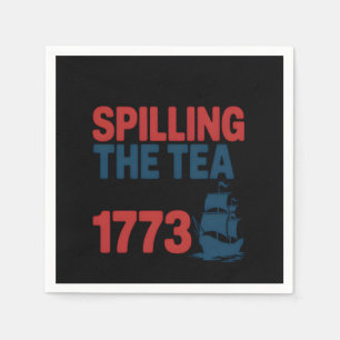 Grappig 4 juli morsen van de thee sinds 1773 Vier Servet