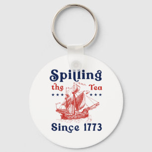Grappig 4 juli morsen van de thee sinds 1773 Vier Sleutelhanger