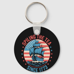 Grappig 4 juli morsen van de thee sinds 1773 Vier Sleutelhanger