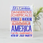 Grappig 4 juli Onafhankelijkheidsdag Party Humor Kaart (Staand voorkant)
