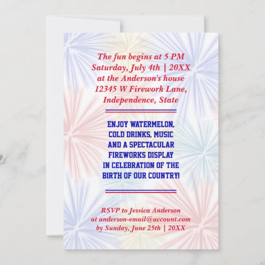 Grappig 4 juli Onafhankelijkheidsdag Party Humor Kaart (Achterkant)