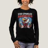 Grappig 4 juli Ontwerp voor Vrouwen Tri-Blend Shirt (Voorkant)