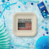 Grappig 4 juli papieren bordje (Feest)