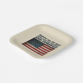 Grappig 4 juli papieren bordje (Gebogen)