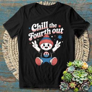 Grappig 4 juli Patriotic Chill de vierde uit T-shirt