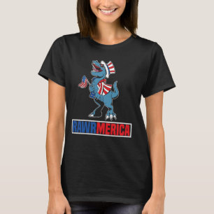 Grappig 4 juli Rawrmerica Kinder Amerikaan T-shirt