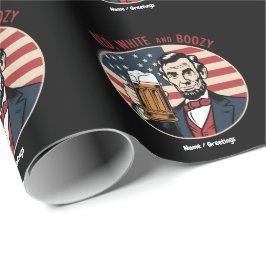 Grappig 4 juli Rood Wit en Boozy Cadeaupapier