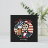 Grappig 4 juli Rood Wit en Boozy Kaart (Staand voorkant)