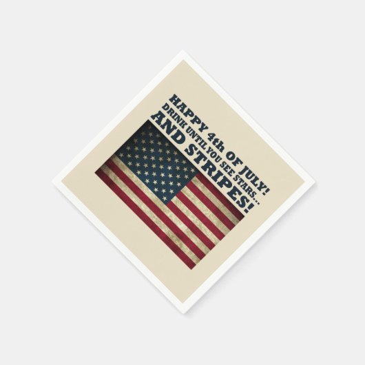 Grappig 4 juli servet (Hoek)