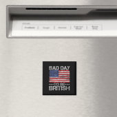 Grappig 4 juli Shirt Slechte dag om Brits te zijn Magneet (Insitu (Vaatwasser))