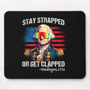Grappig 4 juli shirt Washington blijf gewapend G Muismat
