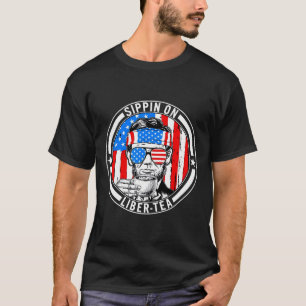 Grappig 4 juli Sippin op Liber-tea Liberty USA T-shirt