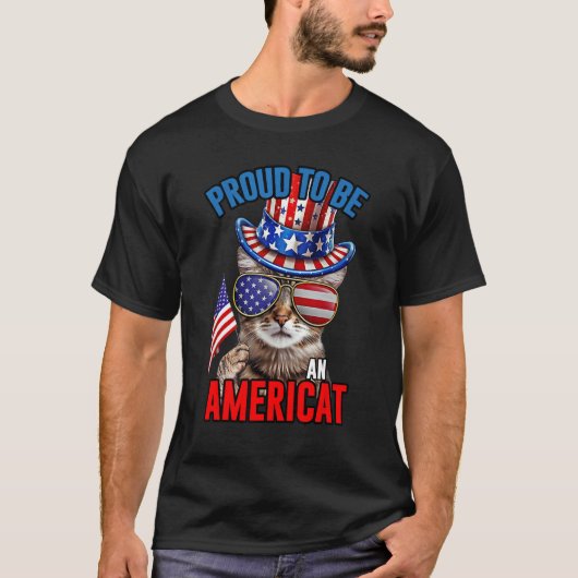 Grappig 4 juli T-shirt - 4 juli Kat Onafhankelijkh (Voorkant)