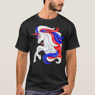 Grappig 4 juli Unicorn - Amerikaans vlagpatriottis T-shirt
