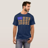 Grappig 4 juli US Flag Hotdog Sandwich T-shirt (Voorkant volledig)