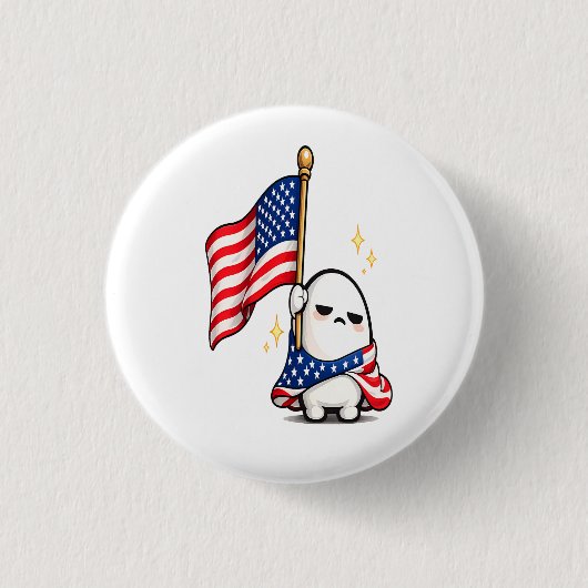 Grappig 4 juli Vermoeid Amerikaans karakter Ronde Button 3,2 Cm (Voorkant)