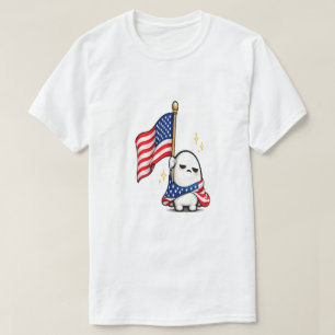Grappig 4 juli Vermoeid Amerikaans karakter T-shirt
