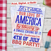 Grappig 4 juli Vuurwerk BBQ | Barbecuefeest Kaart