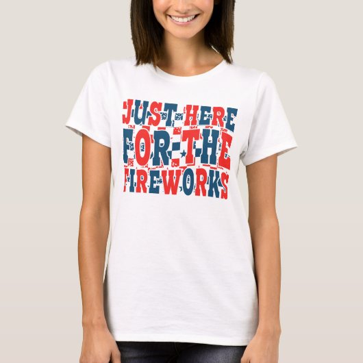 Grappig 4 juli vuurwerk citaat t-shirt (Voorkant)