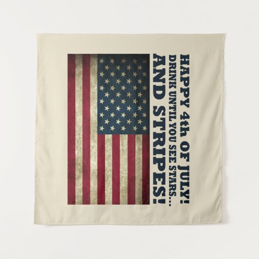 Grappig 4 juli wandkleed (Voorkant (horizontaal))