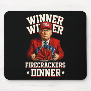 Grappig 4 juli winnaar Firecrackers Dinne Muismat