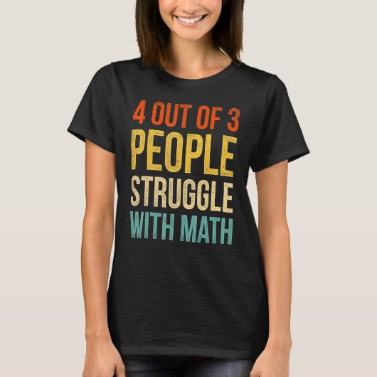 Grappig 4 van de 3 mensen die met de Wiskunde doce T-shirt (Voorkant)