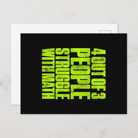 Grappig 4 van de 3 mensen die met het ontwerp van feestdagenkaart (Voorkant / Achterkant)