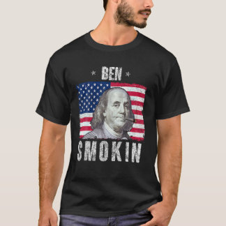 Grappig 4 van juli Shirt Ben roken wiet USA Patri