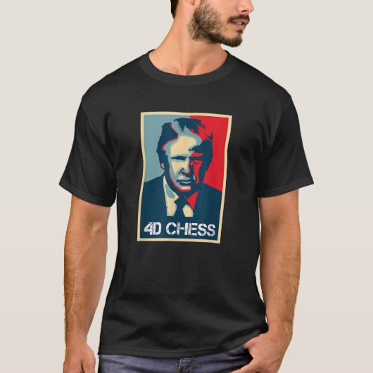 Grappig 4D Schaken Trump T Shirt (Voorkant)