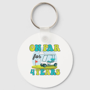 Grappig 4e Verjaardag Golf Shirt 4 jaar oude Golfe Sleutelhanger