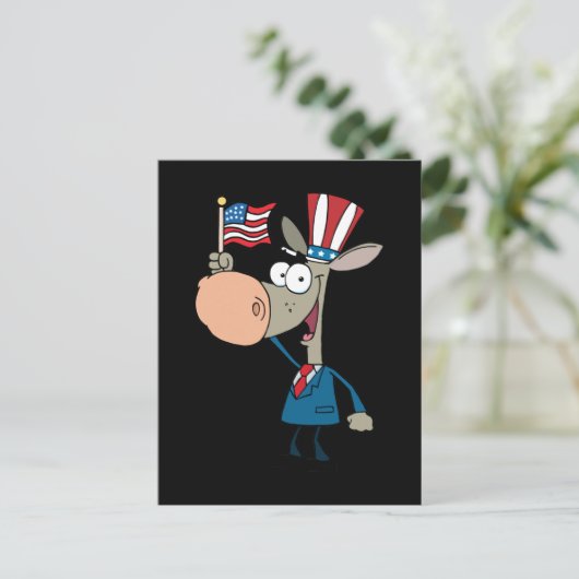 Grappig 4th Juli Cartoon Briefkaart (Staand voorkant)