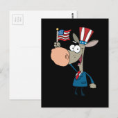 Grappig 4th Juli Cartoon Briefkaart (Voorkant / Achterkant)