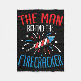 Grappig 4th of July Baby Fourth of July Rood Wit A Fleece Deken