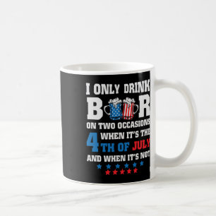 Grappig 4th of July-bierliefhebbende vader die cad Koffiemok