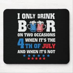 Grappig 4th of July-bierliefhebbende vader die cad Muismat