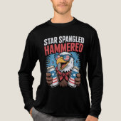 Grappig 4th of July Design voor Heren Tri-Blend Shirt (Voorkant volledig)