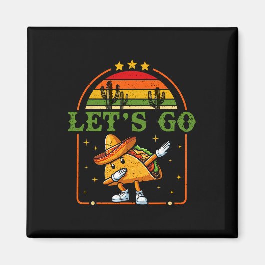 Grappig 4th of July Patriottisch Dabbing Taco Meme Magneet (Voorkant)