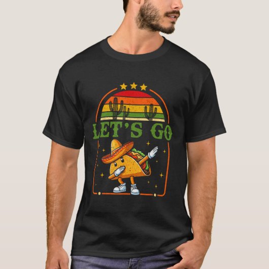 Grappig 4th of July Patriottisch Dabbing Taco Meme T-shirt (Voorkant)
