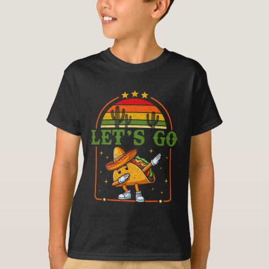 Grappig 4th of July Patriottisch Dabbing Taco Meme T-shirt (Voorkant)