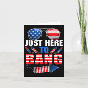 Grappig 4th of July USA Zonnebrillen Vuurwerk Bang Kaart