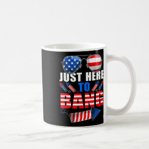 Grappig 4th of July USA Zonnebrillen Vuurwerk Bang Koffiemok